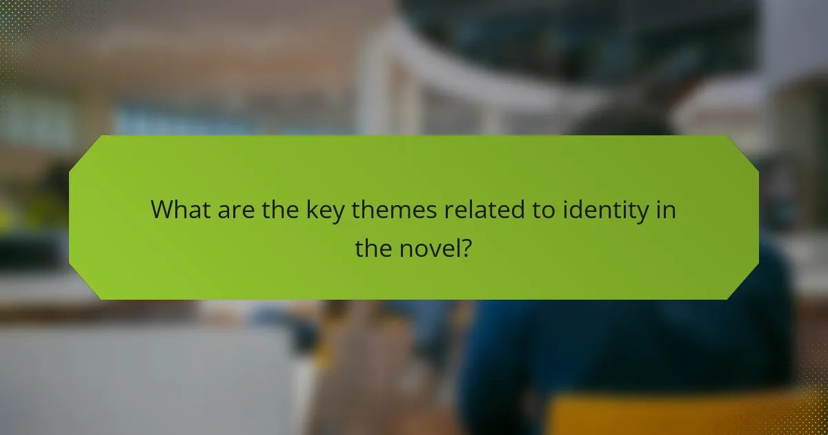 What are the key themes related to identity in the novel?