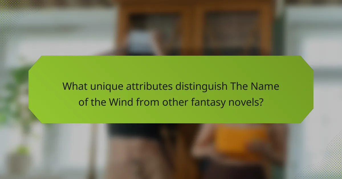 What unique attributes distinguish The Name of the Wind from other fantasy novels?